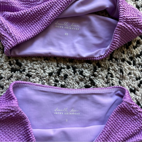 Danielle Brown x Jack’s Swimwear Purple 2-piece Swimsuit + Extra Bottoms S / XS - Picture 9 of 12